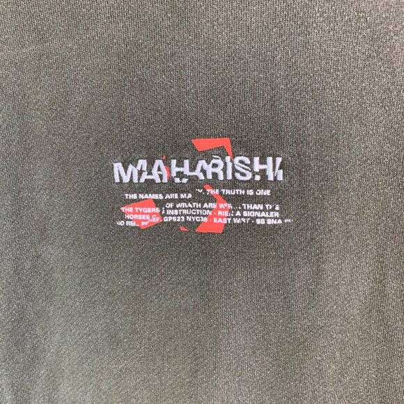 Maharishi Miltype Popovers Hoody Embroidered Center Logo Pullover Sz‎ XL Hoodie - Picture 5 of 10